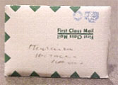 Dollhouse Miniature First Class Mailer Envelope